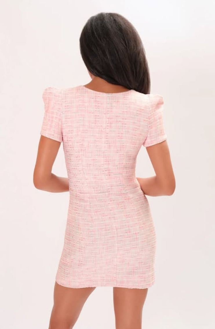 Blush Belle Tweed Dress