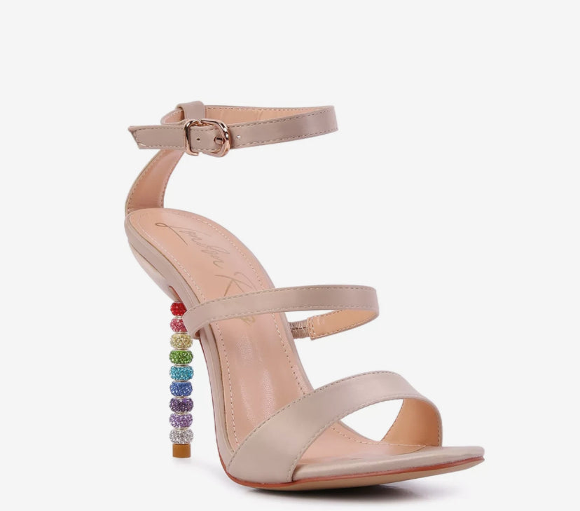 Rhinestone ball heels
