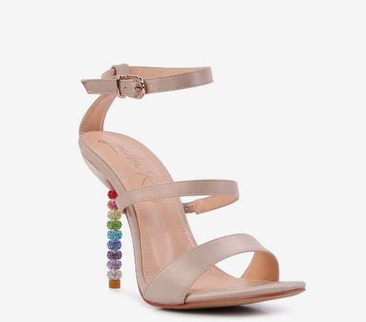 Rhinestone ball heels